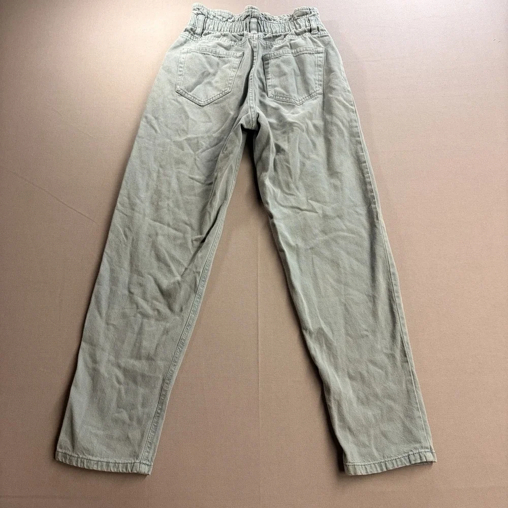 Forever 21 Women’s Small Light Wash Jeans Elastic Waist High Rise Denim